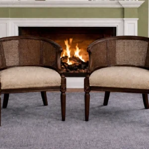 Pair of antique cane back chairs